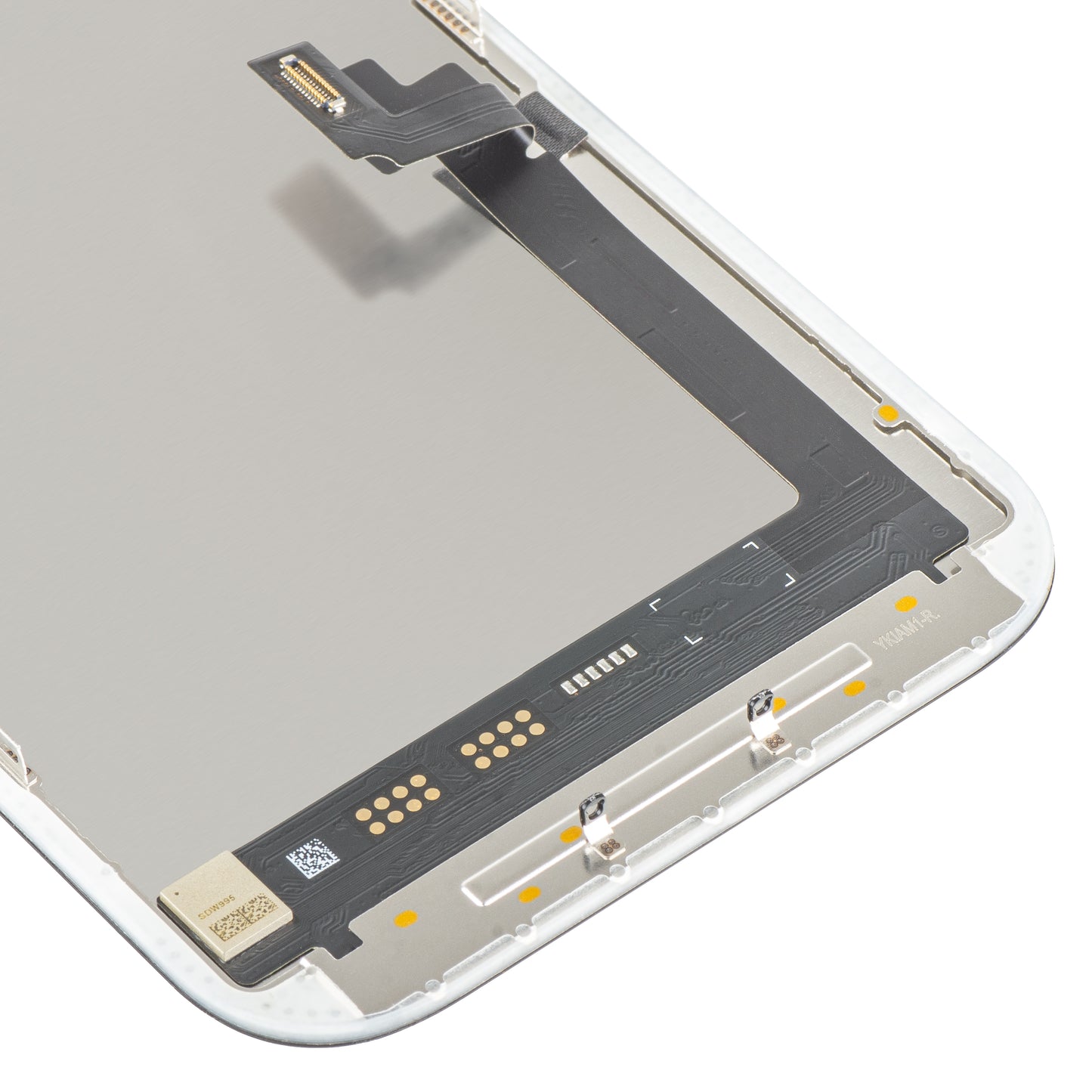 MP Touchscreen-Display kompatibel mit Apple iPhone 17, mit Rahmen, Soft OLED FHD 120Hz IC Movable Version, Schwarz