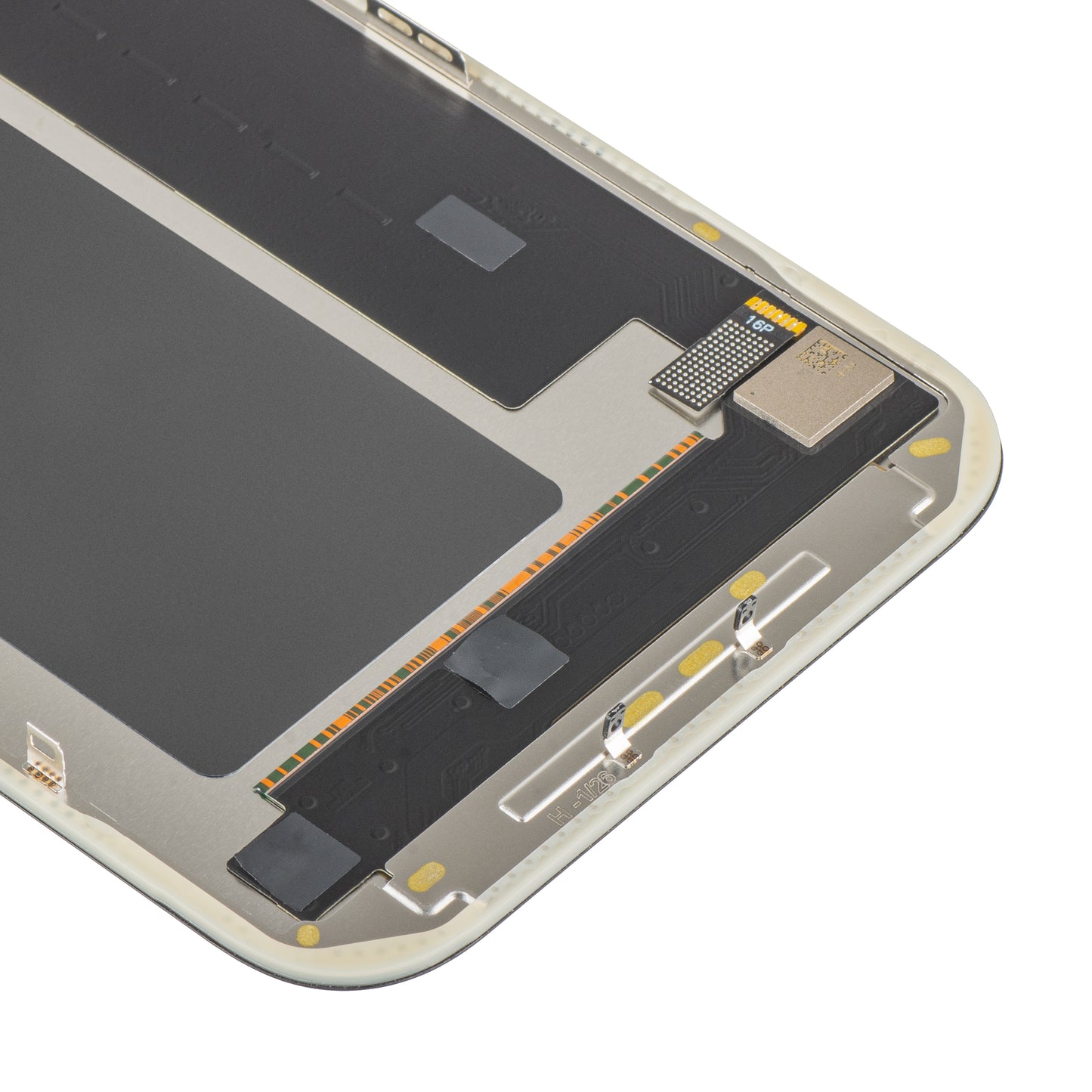 Écran tactile MP compatible avec Apple iPhone 17 Pro Max, avec cadre, version OLED FHD IC Movable, noir