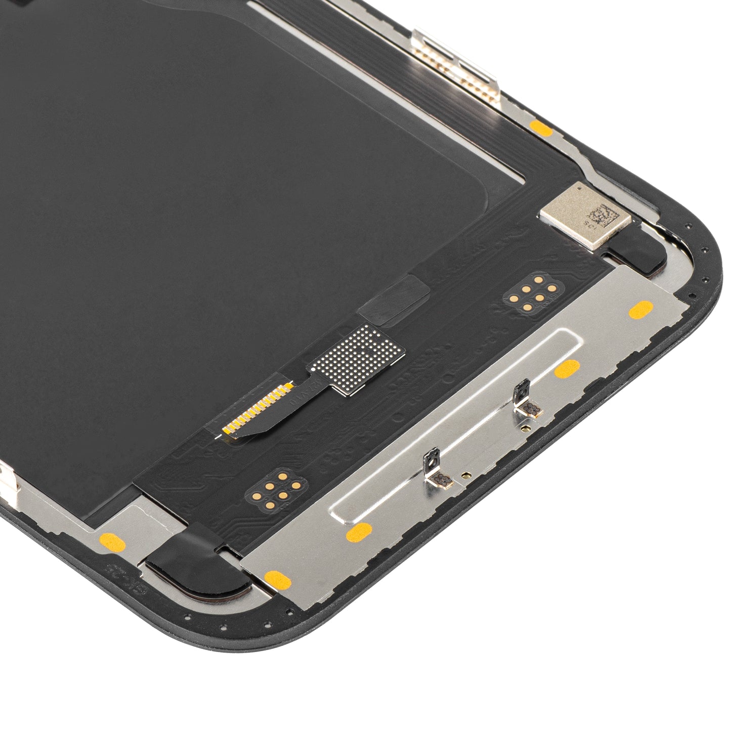 Display met Touchscreen MP compatibel met Apple iPhone 12 Pro Max, met Frame, Soft OLED IC Movable FHD Versie, Zwart