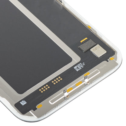 MP Touchscreen-Display kompatibel mit Apple iPhone 17 Pro, mit Rahmen, Soft OLED FHD 120Hz IC Movable Version, Schwarz