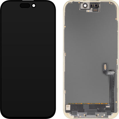 Écran tactile MP compatible avec Apple iPhone 17, avec cadre, version OLED FHD IC Movable, noir