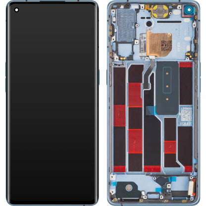 Display / Touchscreen für Oppo Reno4 Pro 5G | mit Rahmen | Blau (Galactic Blue) | Service Pack