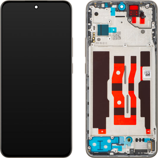 Display mit Touchscreen Oppo Reno12, mit Rahmen, Rosa (Sunset Pink), Service Pack 621029000230