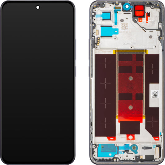 Display mit Touchscreen Oppo Reno12 Pro, mit Rahmen, Schwarz (Space Brown), Service Pack 621029000216