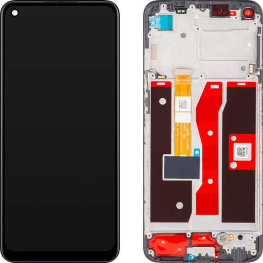 Écran avec Touchscreen Oppo A54, avec Cadre, Noir (Crystal Black), Service Pack 4907222