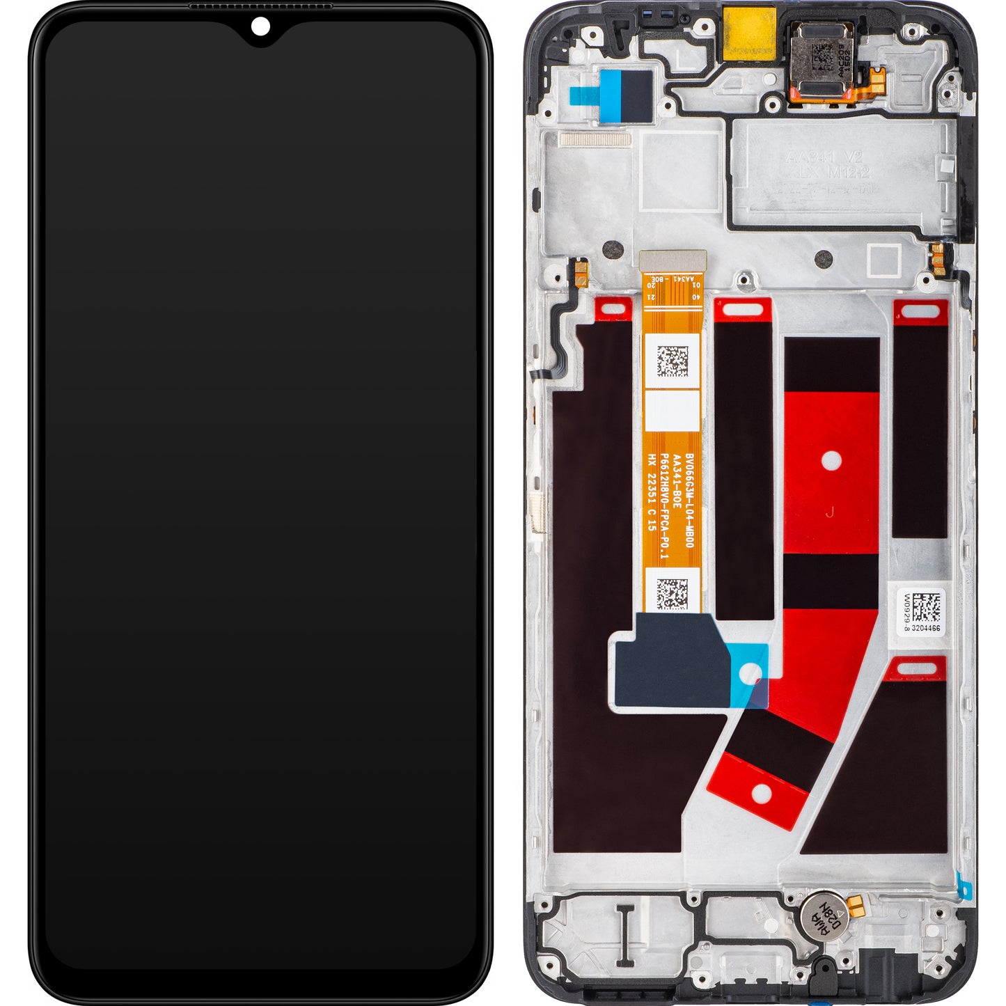 Touchscreen-Display Oppo A57 5G, mit Rahmen, Schwarz, Wiederaufbereitet 4130239