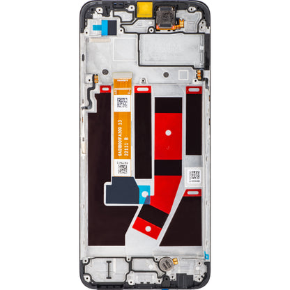 Beeldscherm met aanraakscherm Oppo A77 4G / A57s / Oneplus Nord N20 SE, met frame, zwart, Service Pack 4130254