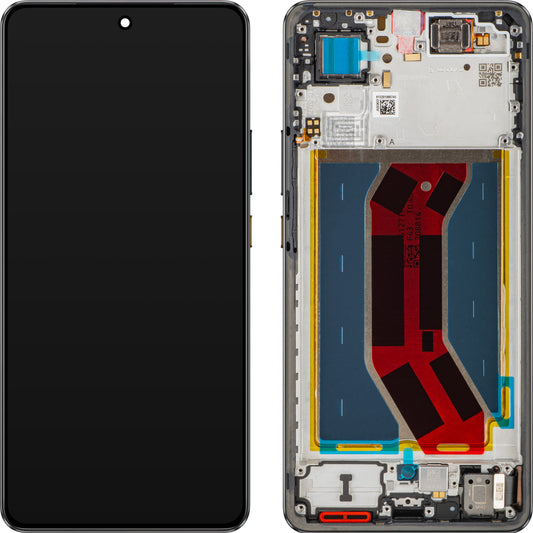 Écran tactile Realme GT 7T avec cadre, Noir (IceSense Black), Pack de service 621029000574