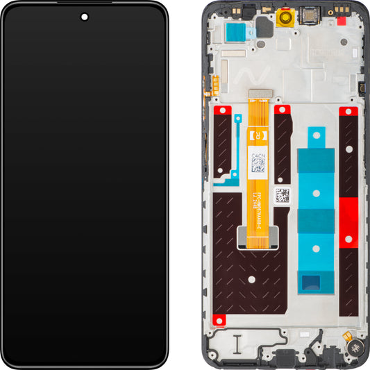 Écran tactile Realme 14x, avec cadre, noir (Carbon Black), échange 621029000456