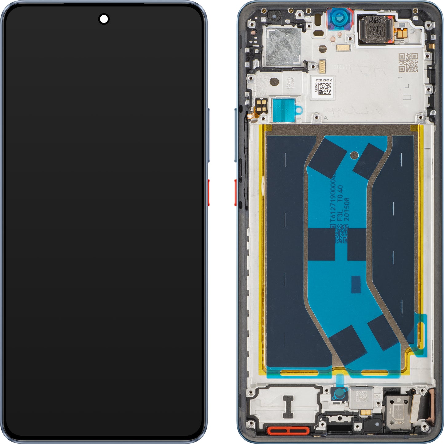 Touchscreen Display Realme GT 7, met Frame, Blauw (IceSense Blue), Swap 621029000570
