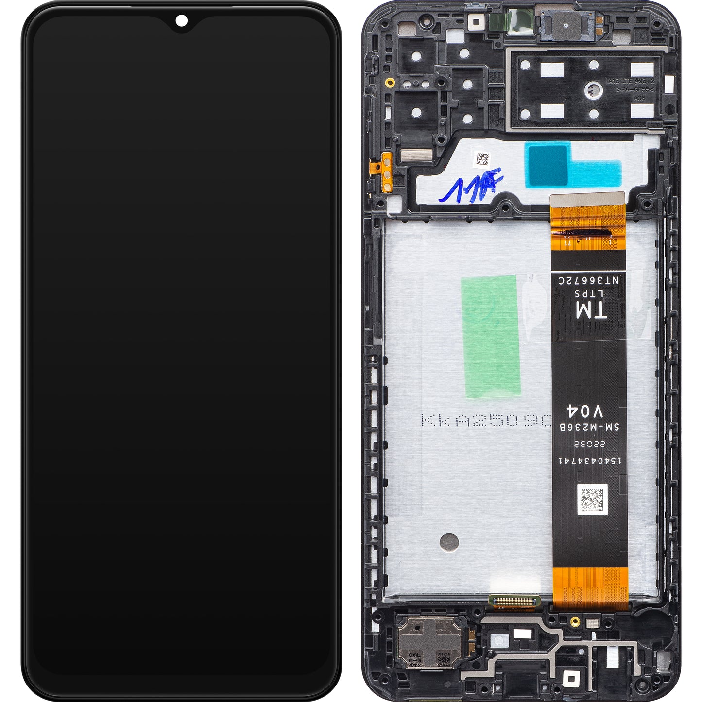 Samsung Galaxy A13 A135 Touchscreen Display, met frame, zwart, gereseald GH82-28508A