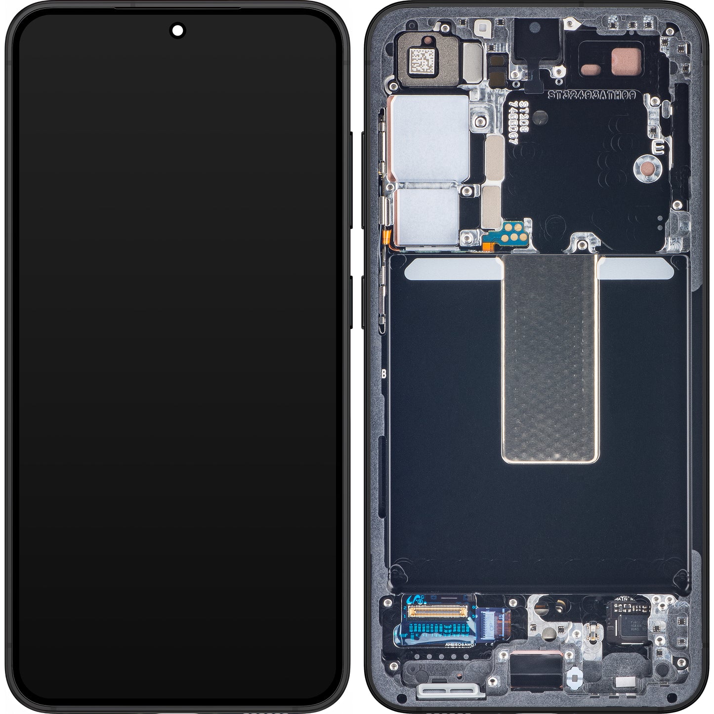 Samsung Galaxy S23 S911 touchscreen scherm, met frame, grijs (grafiet), Service Pack GH82-30480E