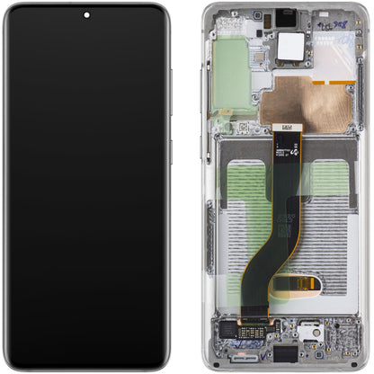Écran tactile Samsung Galaxy S20+ 5G G986 / S20+ G985 avec cadre, Blanc (Cloud White), Pack de service GH82-31441B