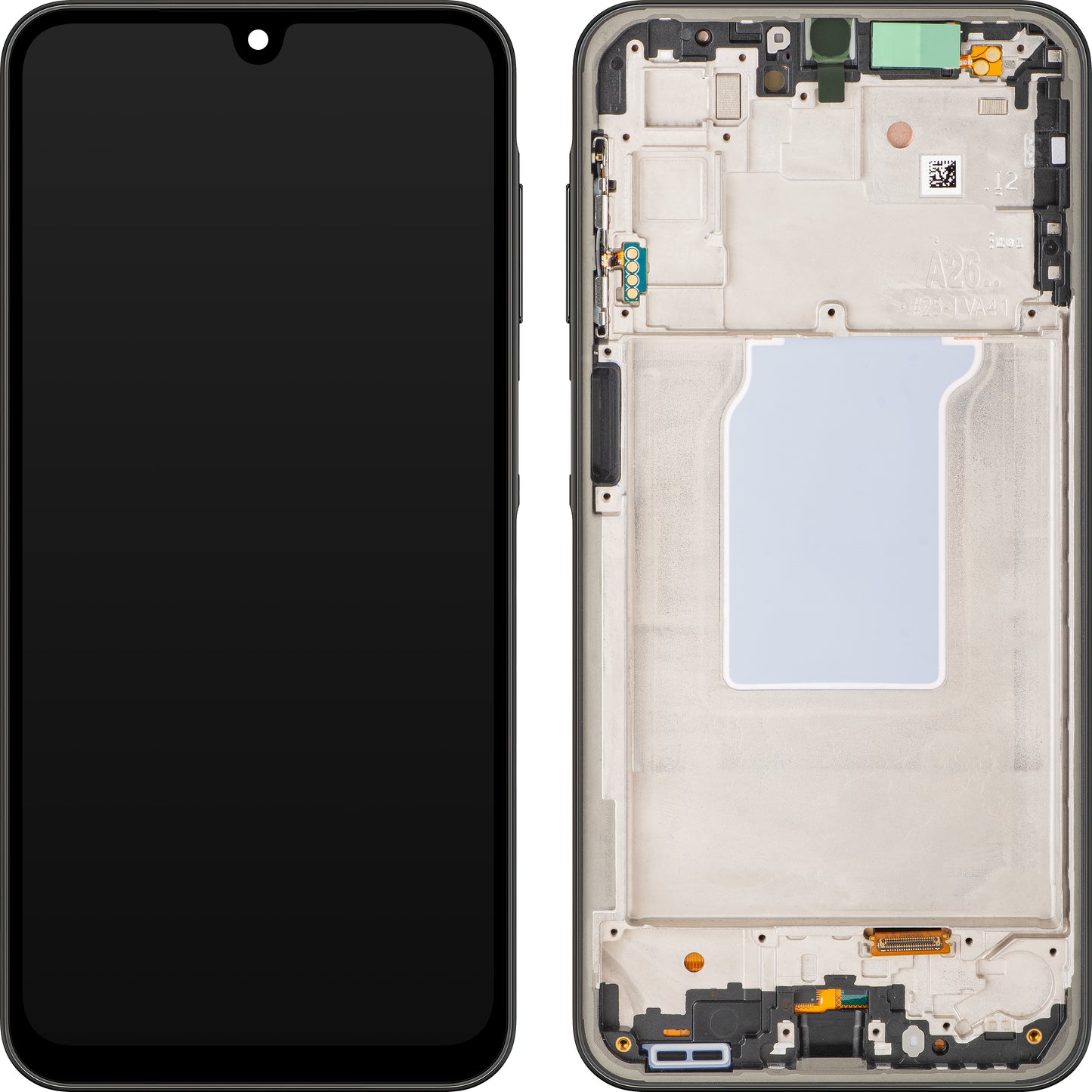 Display met Touchscreen Samsung Galaxy A26 A266, met Frame, Zwart, Service Pack GH82-37049A