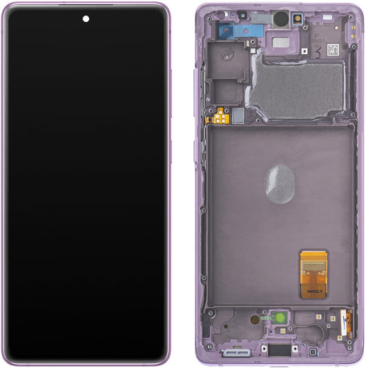 Samsung Galaxy S20 FE G780-display met touchscreen, met frame, paars, Swap GH82-24219C