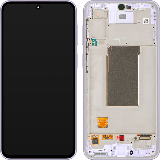 Samsung Galaxy A37 5G Touchscreen Display met Frame, Paars (Licht Violet), Service Pack GH82-39232D