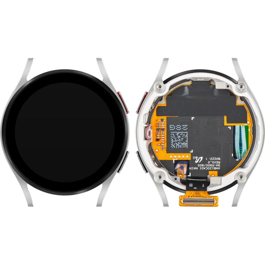 Écran tactile Samsung Galaxy Watch5 40mm, avec cadre, version BT, argent, pack de service GH82-30040C