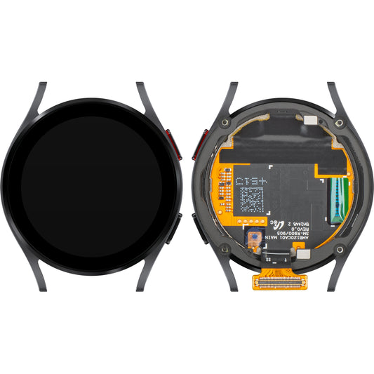 Samsung Galaxy Watch FE touchscreen-display met frame, BT-versie, zwart, servicepakket GH97-30050A