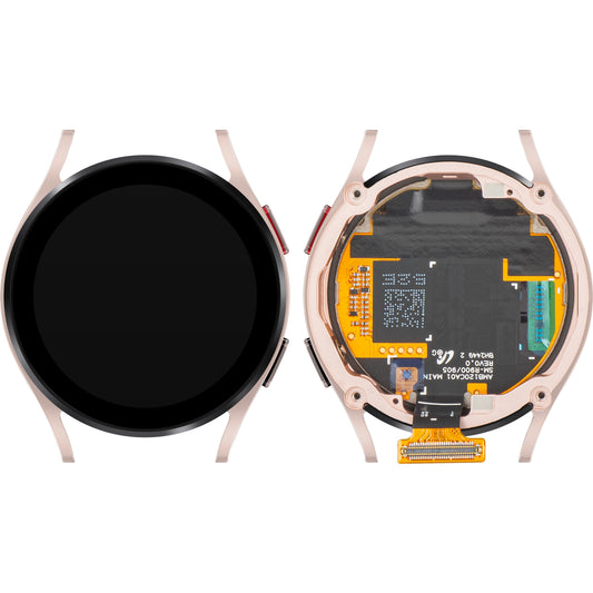 Samsung Galaxy Watch FE touchscreen-display met frame, BT-versie, roségoud, servicepakket GH97-30050D