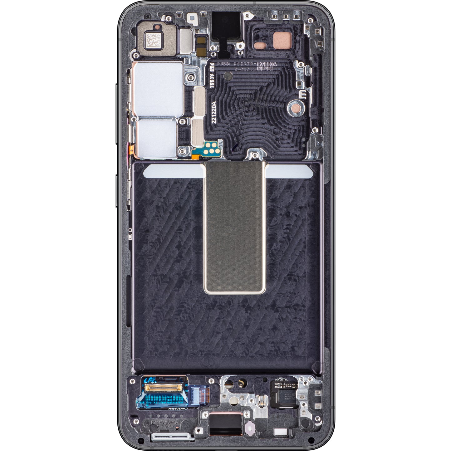 Écran tactile Samsung Galaxy S23 S911 avec cadre, noir (noir fantôme), Service Pack GH82-30480A