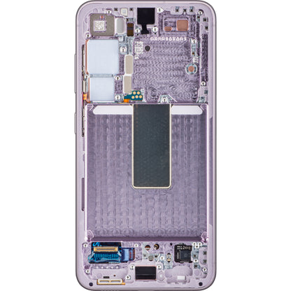 Écran tactile Samsung Galaxy S23 S911 avec cadre, rose (lavande), Service Pack GH82-30480D