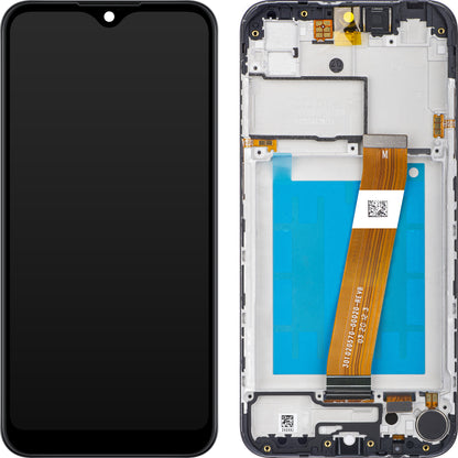 Écran tactile avec cadre pour Samsung Galaxy A01 A015, Version Européenne, Noir, Pack de service GH81-18209A