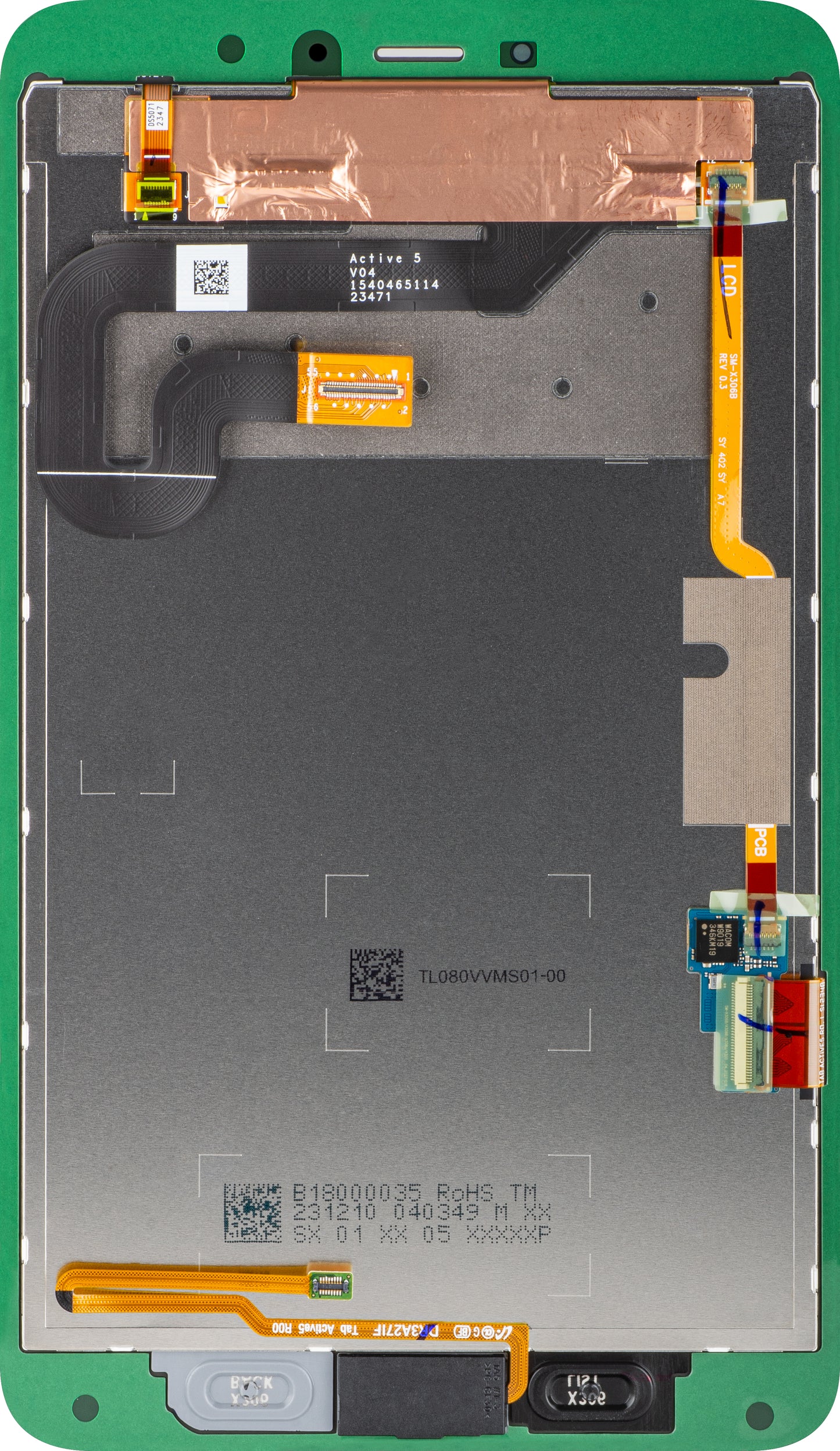 Display met Touchscreen Samsung Galaxy Tab Active5, Service Pack GH82-33847A