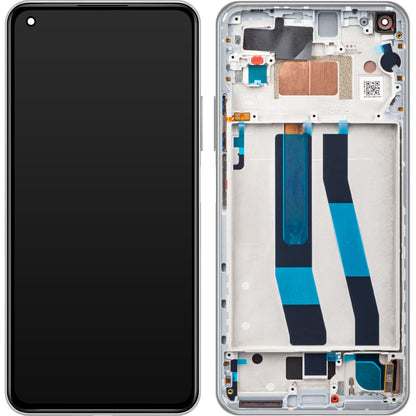 Xiaomi 11 Lite 5G NE aanraakscherm met frame, sneeuwvlokwit, Service Pack 5600040K9D00