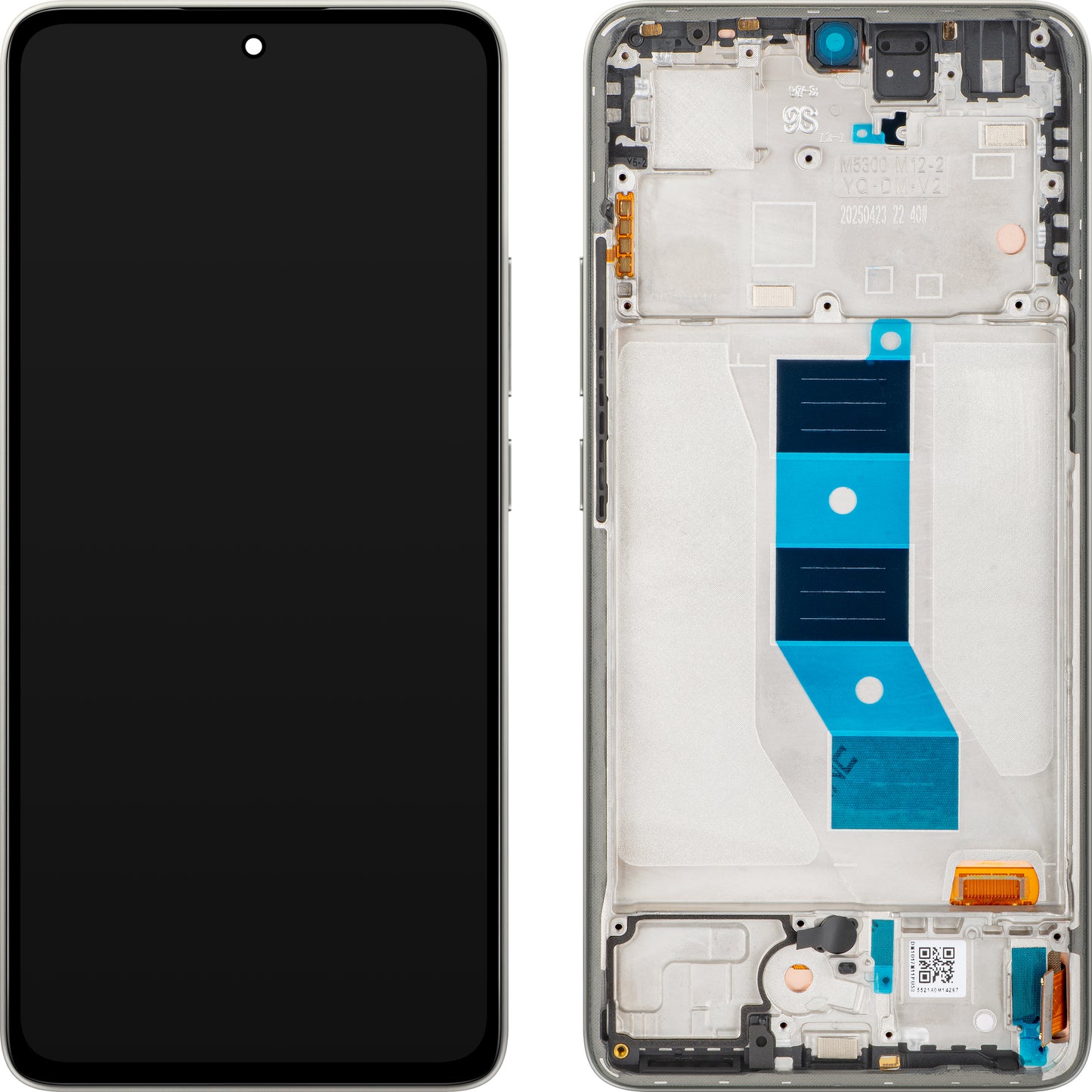 Écran avec Touchscreen Xiaomi Poco M7 Pro 5G, avec Cadre, Gris (Lunar Dust), Service Pack 5600070O17P00