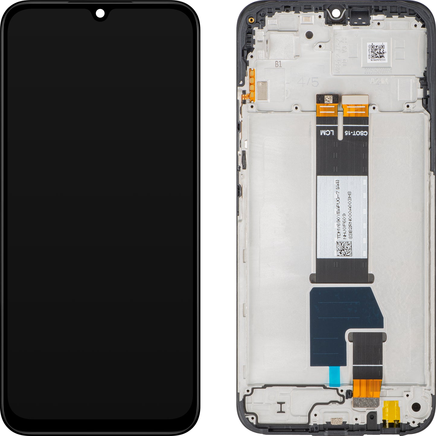 Display mit Touchscreen Xiaomi Poco C85 4G / Redmi 15C 4G, mit Rahmen, Globale Version, Schwarz, Service Pack 560009000O700