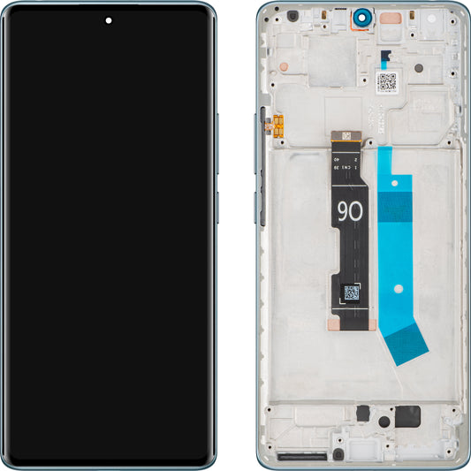 Touchscreen Display Xiaomi Redmi Note 14 Pro 4G, met Frame, Blauw (Ocean Blue), Herverpakt 560001000O600
