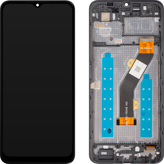 Touchscreen Display ZTE Blade A35e, met Frame, Zwart, Service Pack 80800521321