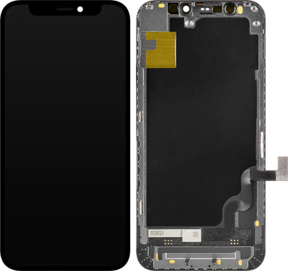 ZY Touchscreen Display voor Apple iPhone 12 mini, met Frame, In-Cell LCD-versie, zwart 