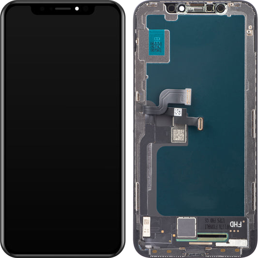 Écran tactile ZY pour Apple iPhone X, avec cadre, version LCD In-Cell, noir