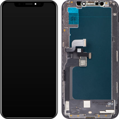 ZY Touchscreen Display voor Apple iPhone XS, met frame, In-Cell LCD-versie, zwart 