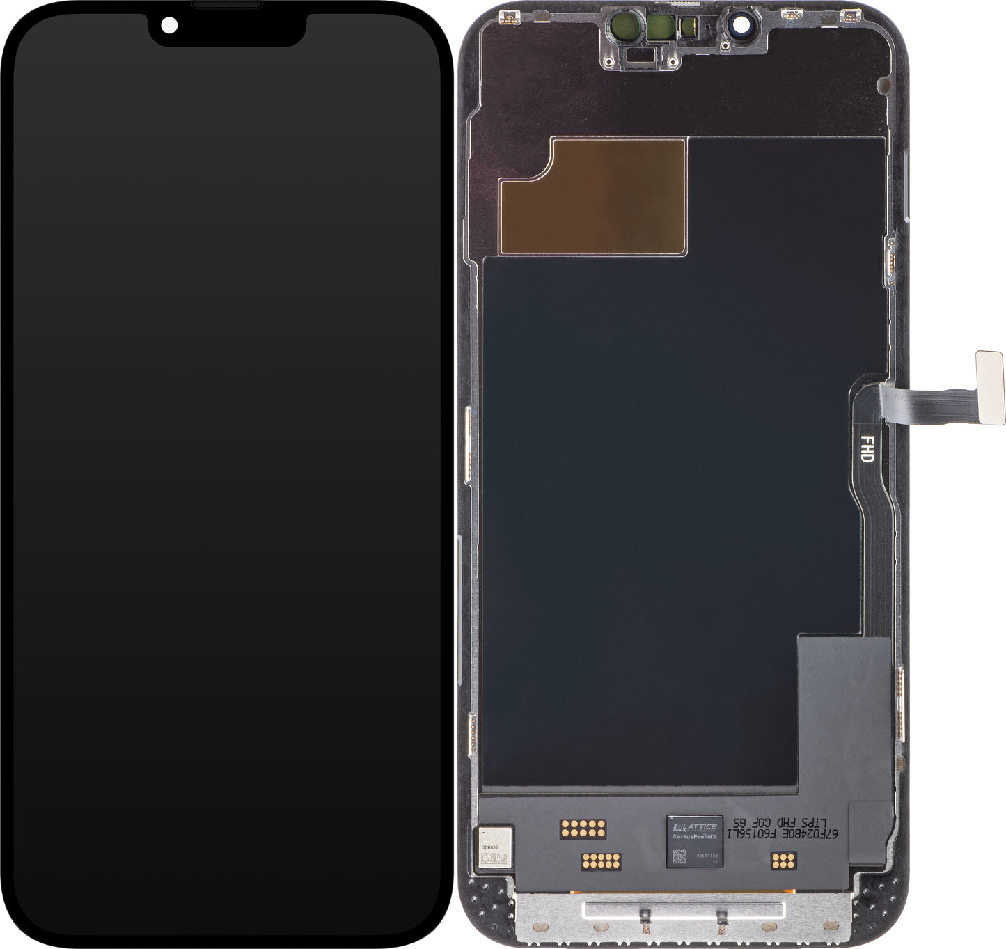 ZY Touchscreen Display voor Apple iPhone 13 Pro Max, met Frame, In-Cell IC Beweegbare LCD Versie, Zwart