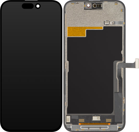 ZY Écran tactile pour Apple iPhone 15 Pro Max, avec cadre, In-Cell IC Movable LCD Version, Noir 