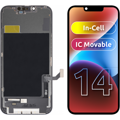 ZY Écran tactile pour Apple iPhone 14, avec cadre, LCD In-Cell IC mobile, noir 