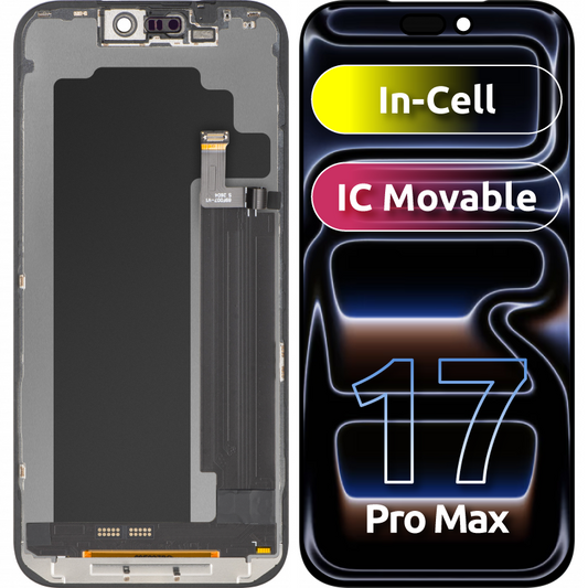 Écran avec Touchscreen ZY pour Apple iPhone 17 Pro Max, avec Cadre, Version LCD In-Cell IC Movable, Noir