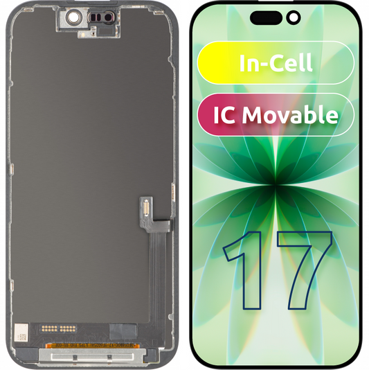 Écran tactile ZY pour Apple iPhone 17, avec cadre, Version LCD In-Cell IC Movable, Noir