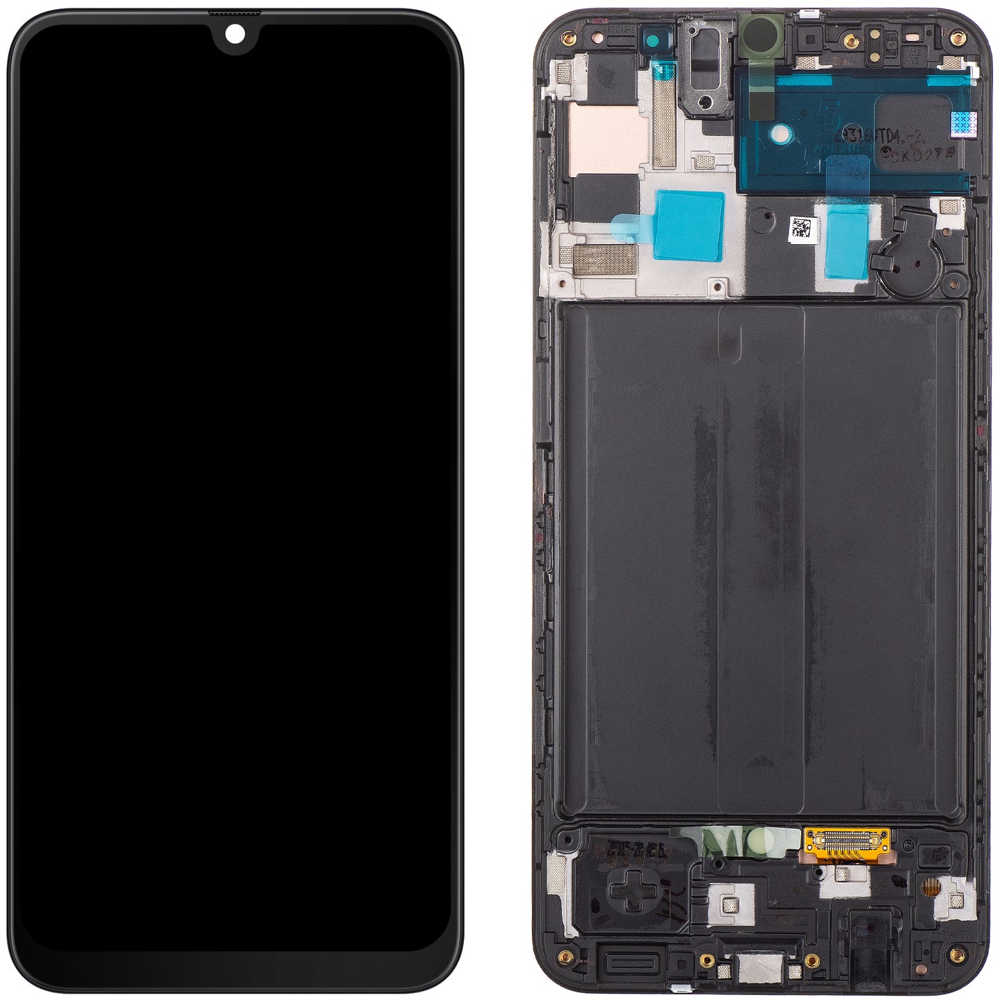 Écran tactile Samsung Galaxy A50 A505, avec cadre, noir, Service Pack GH82-19204A