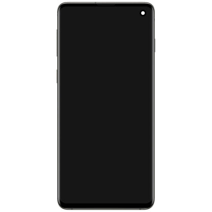 Samsung Galaxy S10 G973 touchscreen display met frame, Prism Black, Service Pack GH82-18850A