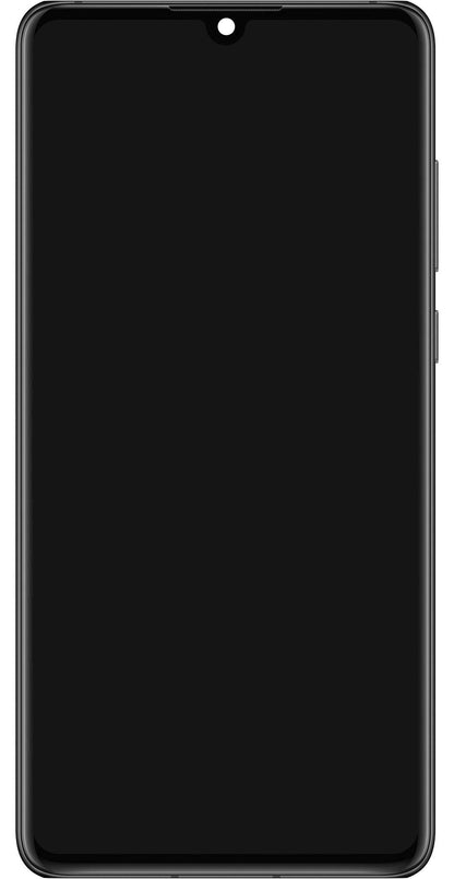 Touchscreen scherm Huawei P30, met frame en batterij, zwart, Service Pack 02354HLT