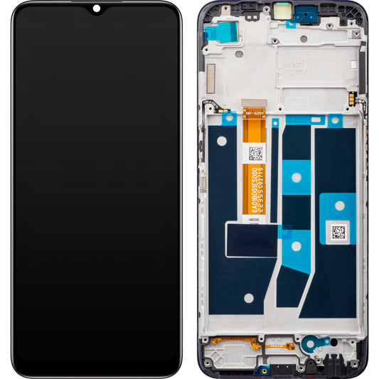 Beeldscherm met aanraakscherm Oppo A16s / A16, met frame, zwart, Service Pack 4908018