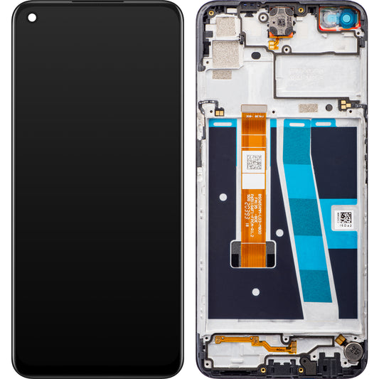 Beeldscherm met aanraakscherm Oppo A92 / A72, met frame, zwart, Service Pack 4904026