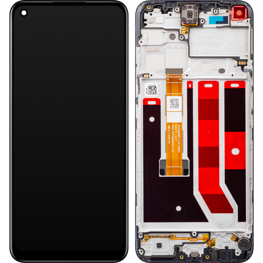 Écran tactile Oppo A11s / A53s / A32 / A33 (2020) / A53 4G, avec cadre, noir, Service Pack 4905105