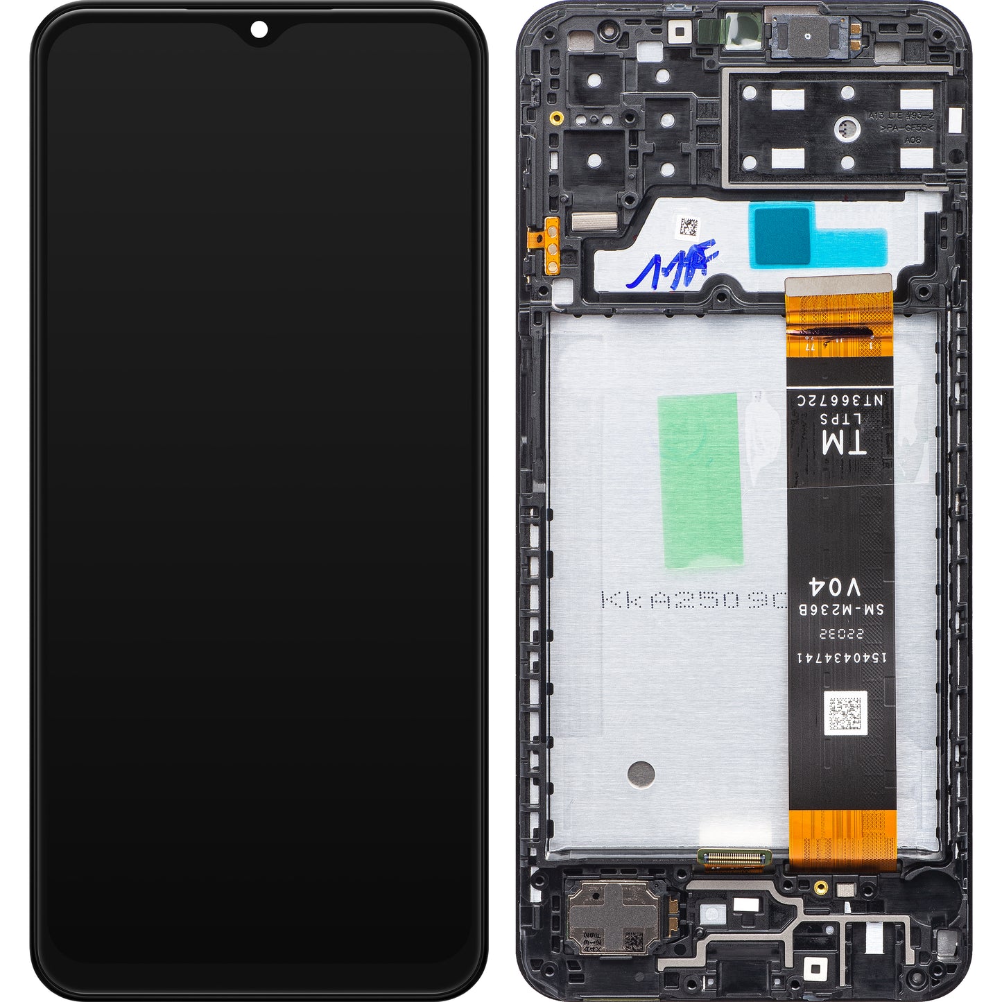 Touchscreen scherm Samsung Galaxy A13 A135, met frame, zwart, Service Pack GH82-28508A