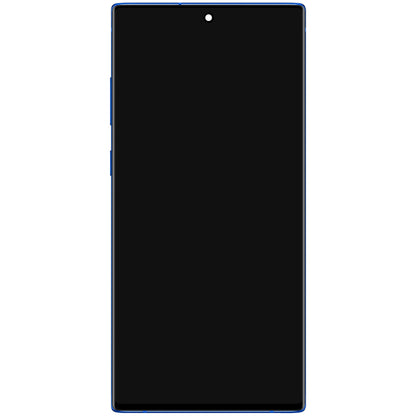 Samsung Galaxy Note 10+ N975 touchscreen scherm met frame, blauw, Service Pack GH82-20838D