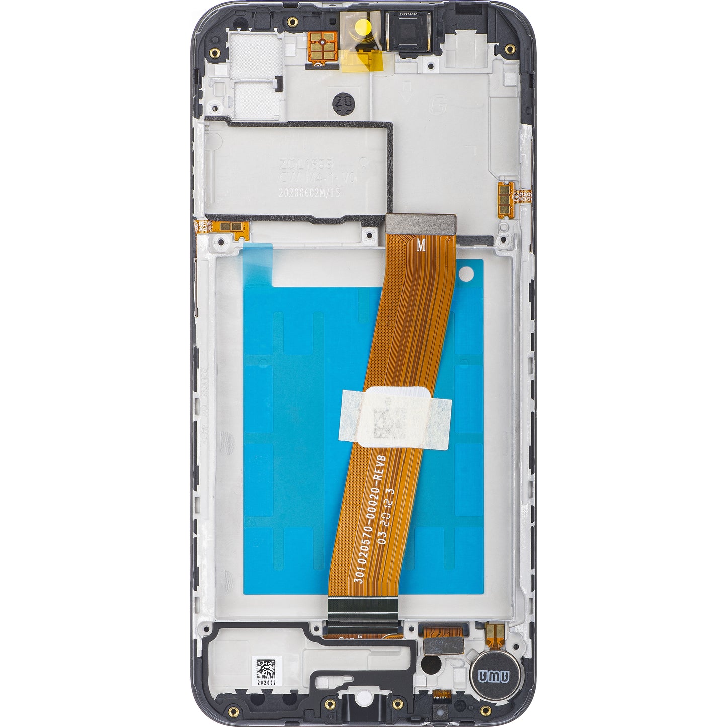 Écran tactile Samsung Galaxy A01 A015, avec cadre, version non européenne, noir, Service Pack GH81-18597A