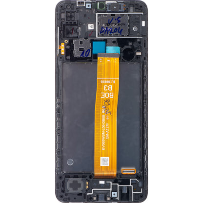 Touchscreen scherm Samsung Galaxy A12 Nacho A127, met frame, zwart, Service Pack GH82-26486A